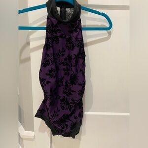 Purple and Black Leotard